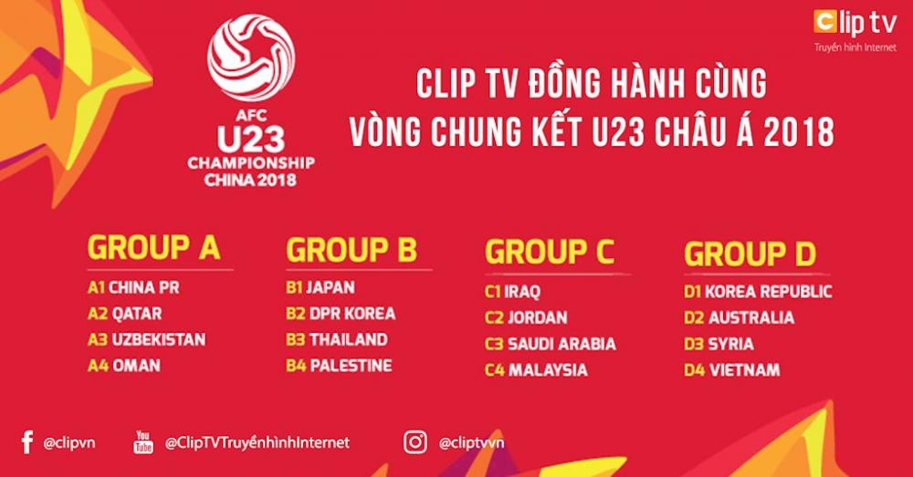 Cách xem trực tiếp VCK U23 châu Á 2018 bằng điện thoại